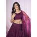 Picture of Well Formed Georgette & Net Purple Lehenga Choli