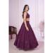 Picture of Well Formed Georgette & Net Purple Lehenga Choli