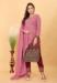 Picture of Georgette Pale Violet Red Straight Cut Salwar Kameez