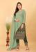 Picture of Georgette Dark Sea Green Straight Cut Salwar Kameez