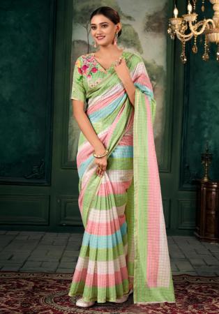 Picture of Appealing Linen & Silk Tan Saree