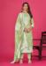 Picture of Delightful Satin Dark Khaki Straight Cut Salwar Kameez