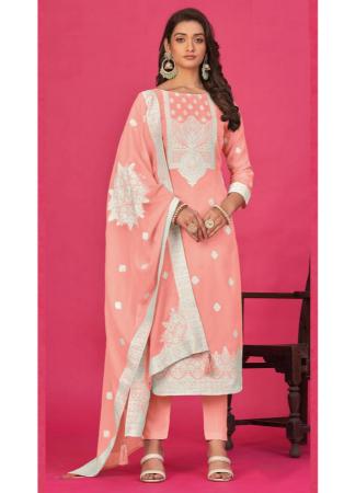 Picture of Pretty Satin Wheat Straight Cut Salwar Kameez