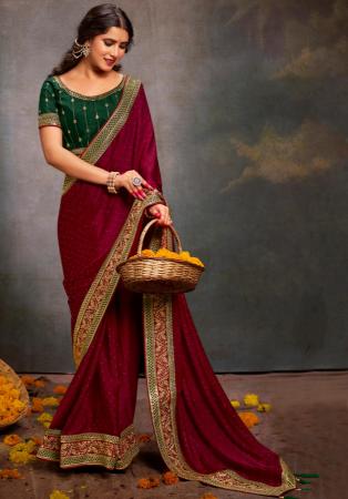 Picture of Admirable Silk Maroon Saree