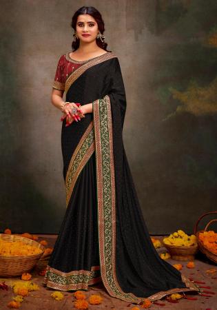 Picture of Ideal Silk Black Saree