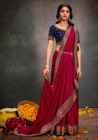 Picture of Statuesque Silk Light Coral Saree