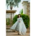 Picture of Chiffon Light Steel Blue Readymade Salwar Kameez