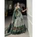 Picture of Stunning Silk Dark Olive Green Lehenga Choli