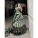 Picture of Stunning Silk Dark Olive Green Lehenga Choli