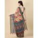 Picture of Shapely Linen Dark Cyan Saree