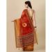 Picture of Exquisite Linen Golden Rod Saree