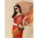 Picture of Exquisite Linen Golden Rod Saree