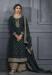 Picture of Silk Dark Slate Grey Straight Cut Salwar Kameez