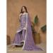 Picture of Splendid Chiffon Dim Gray Straight Cut Salwar Kameez