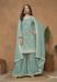 Picture of Chiffon Cadet Blue Straight Cut Salwar Kameez