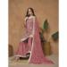 Picture of Chiffon Indian Red Straight Cut Salwar Kameez