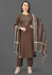 Picture of Cotton Dark Olive Green Readymade Salwar Kameez