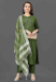 Picture of Cotton Dark Olive Green Readymade Salwar Kameez