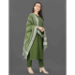 Picture of Cotton Dark Olive Green Readymade Salwar Kameez