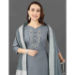 Picture of Comely Cotton Slate Grey Readymade Salwar Kameez