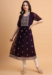 Picture of Wonderful Georgette Dark Magenta Kurtis & Tunic