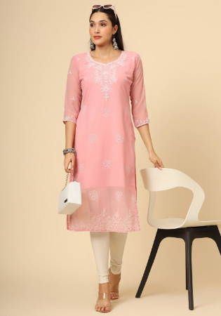 Picture of Admirable Georgette Light Pink Kurtis & Tunic