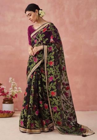 Picture of Amazing Brasso Black Saree