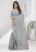 Picture of Pretty Georgette & Net Light Slate Grey Saree