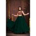 Picture of Nice Crepe Dark Green Lehenga Choli