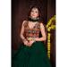 Picture of Nice Crepe Dark Green Lehenga Choli