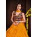 Picture of Stunning Crepe Dark Orange Lehenga Choli