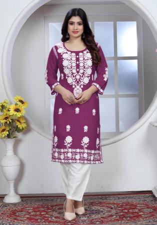 Picture of Comely Rayon Brown Kurtis & Tunic