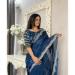 Picture of Bewitching Chiffon Navy Blue Saree