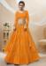 Picture of Delightful Georgette Dark Orange Lehenga Choli