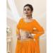 Picture of Delightful Georgette Dark Orange Lehenga Choli