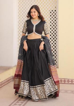 Picture of Sublime Chiffon Black Lehenga Choli