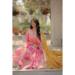 Picture of Comely Silk Pale Golden Rod Readymade Gown