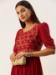 Picture of Well Formed Rayon & Georgette Maroon Kurtis And Tunic