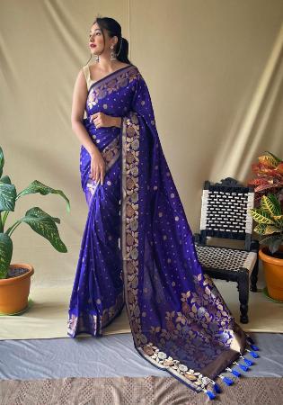 Picture of Taking Silk Midnight Blue Saree