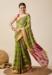 Picture of Nice Cotton Dark Olive Green Saree