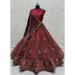 Picture of Delightful Georgette Medium Violet Red Lehenga Choli