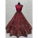 Picture of Delightful Georgette Medium Violet Red Lehenga Choli