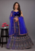 Picture of Pleasing Net Midnight Blue Lehenga Choli