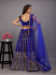 Picture of Pleasing Net Midnight Blue Lehenga Choli