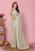 Picture of Well Formed Georgette Silver Saree