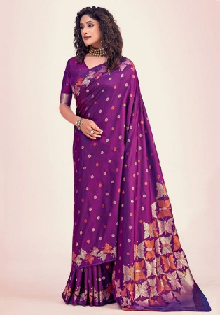 Picture of Fine Silk Purple Saree