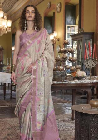 Picture of Well Formed Silk Rosy Brown Saree