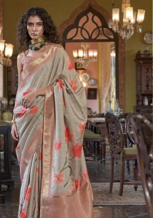 Picture of Ravishing Silk Rosy Brown Saree