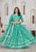 Picture of Shapely Chiffon Medium Turquoise Lehenga Choli