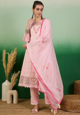 Picture of Lovely Cotton Pink Kurtis & Tunic